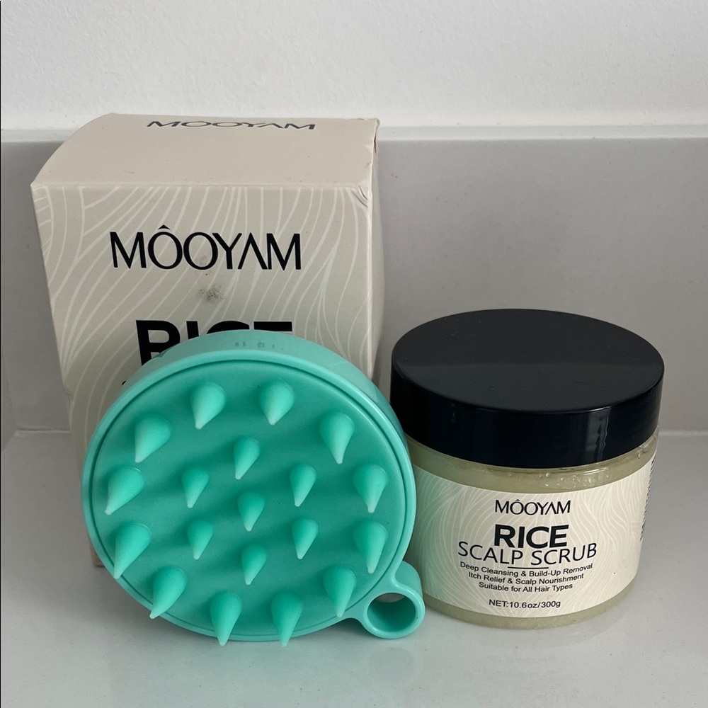 6. Rice Scalp Scrub + Scalp Massager - Nourishing Hair Treatment